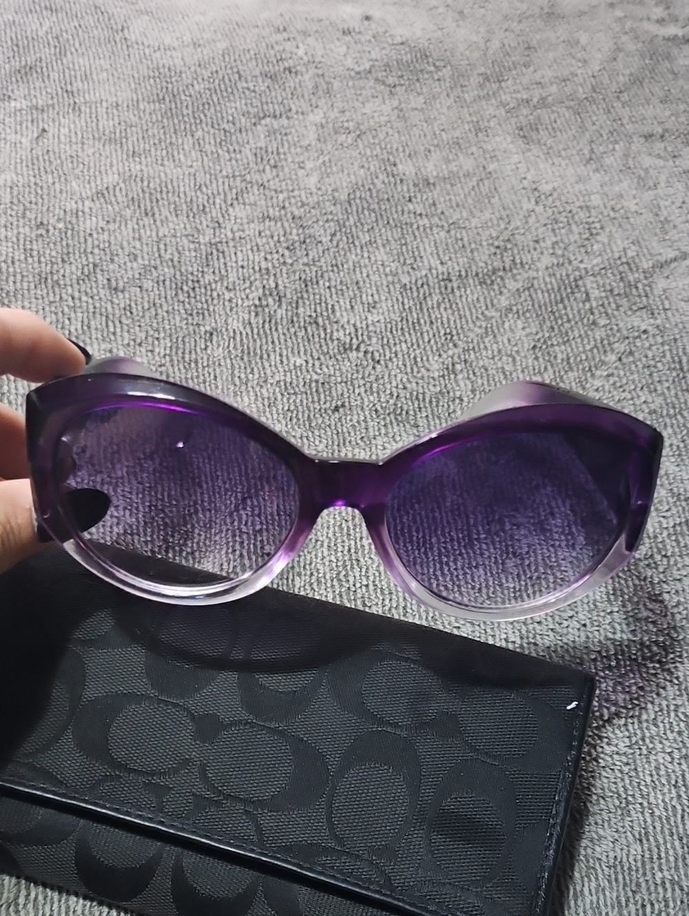 Amazon Purple Gradient Cat-Eye Sunglasses - Women